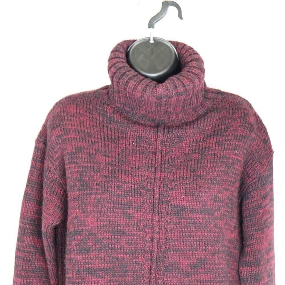 JOHN + JENN Burgundy Cable Knit Turtleneck Sweater - Picture 2 of 13